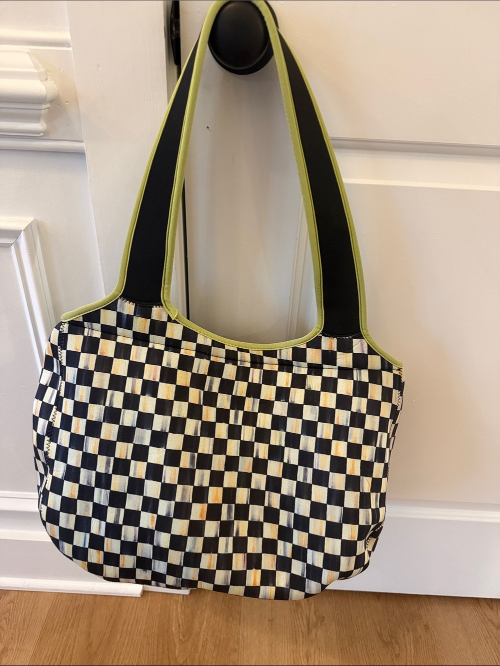 Mackenzie-Childs Courtly Check Neoprene Tote Bag - Picture 5 of 6
